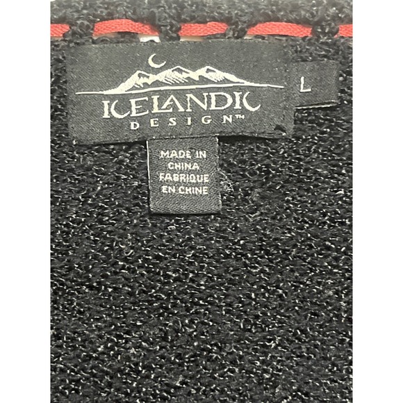 VTG Icelandic Designs Silk Blend  Artsy Retro Embroidered Button L Cardigan Y2K - Picture 7 of 9